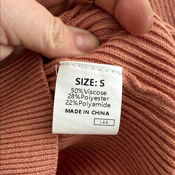 Rust Ribbed Sweater - Picture 2 of 2